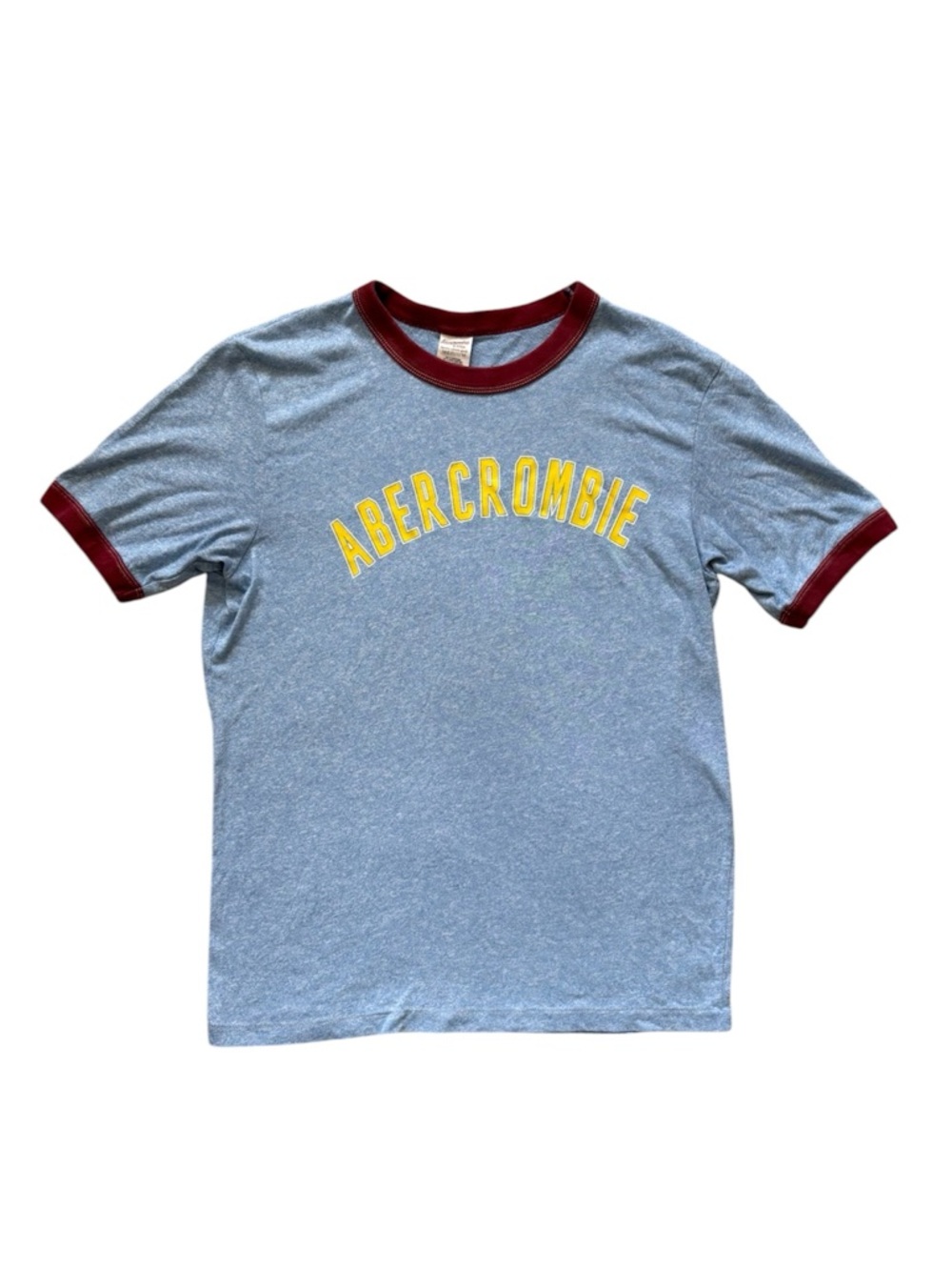 Vintage Y2K Abercrombie Ringer Tee Spell Out Men’s M